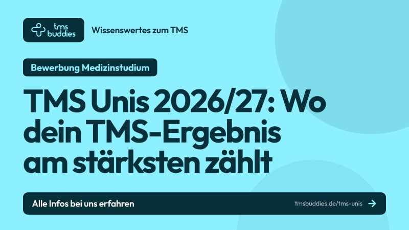 TMS Unis 2026/27: Welche Universitäten dein TMS-Ergebnis im AdH und in der ZEQ am stärksten gewichten.