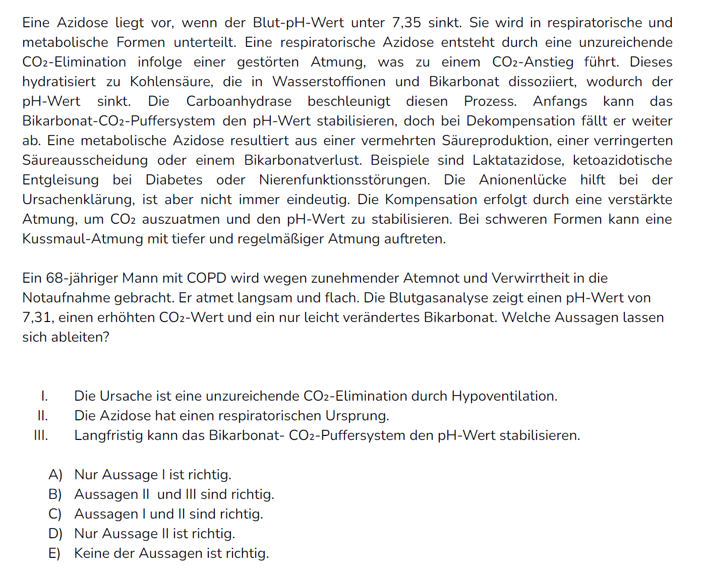 So kann eine typische Aufgabenstellung in „MedNat" aussehen.