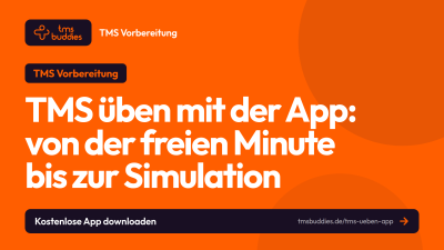 TMS üben mit der App von tmsbuddies: Daily Quests, komplette Sets und Testtag-Simulation