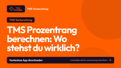 TMS Prozentrang berechnen mit der tmsbuddies App nach jeder Übungseinheit