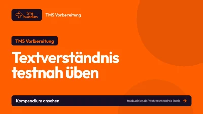 Textverständnis Buch von tmsbuddies mit testnahen TMS-Aufgaben