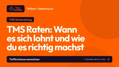 TMS raten: keine Minuspunkte für falsche Antworten, aber ein großer Unterschied zwischen blind und informiert raten